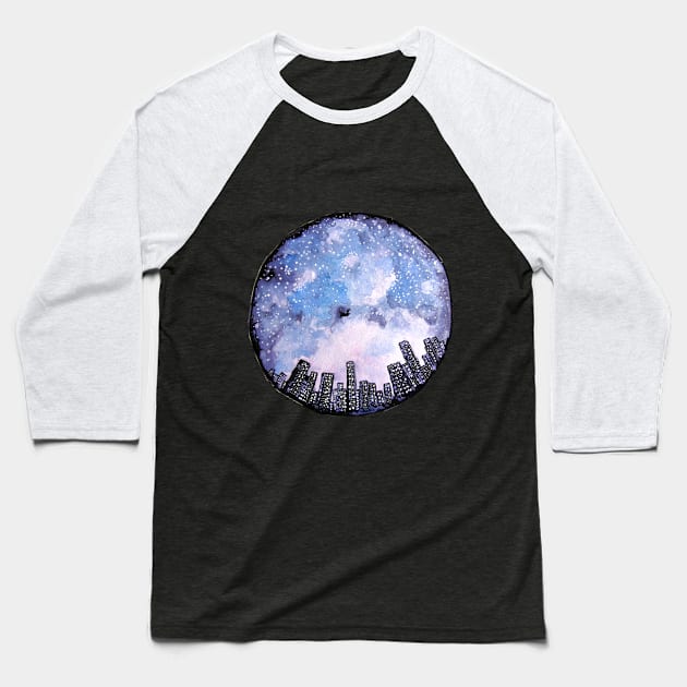 Night Baseball T-Shirt by msmart